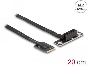 Delock Adaptr M.2 kl A+E na PCIe x1 NVMe, pravohl, s kabelem dlky 20 cm