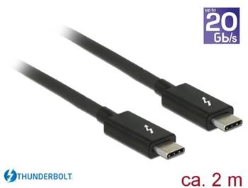 Delock Thunderbolt 3 (20 Gb/s) USB-C kabel samec > samec pasivn 2,0 m 3 A ern