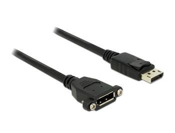 Delock kabel Displayport 1.2 samec > Displayport samice montn 1 m