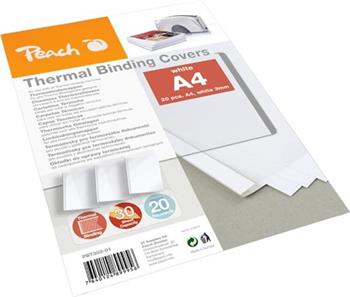 PEACH vazac pebal Thermal Binding Covers A4 3mm, 200 g/m2, bl, 20 ks