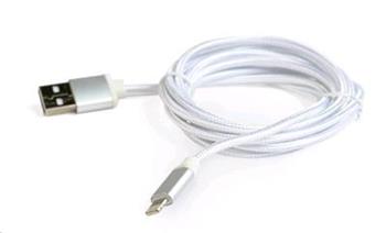CABLEXPERT Kabel USB 2.0 Lightning (IP5 a vy) nabjec a synchronizan kabel, opleten, 1,8m, stbrn, blister