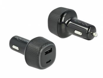 Delock Automobilov nabjeka USB Type-C PD 3.0 a USB Typu-A na 63 W