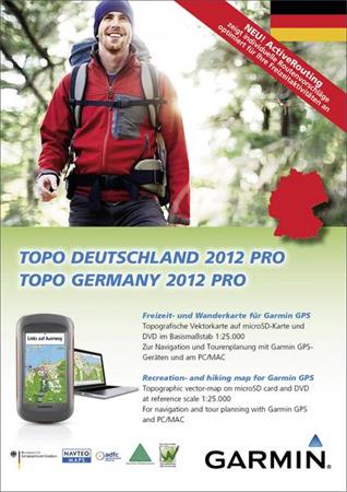 Garmin mapa TOPO Nmecko 2012 Pro, DVD + microSD/SD (with routable bike & hiking)