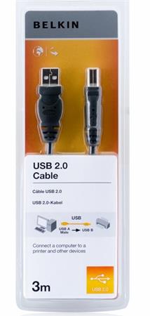 Belkin kabel USB 2.0. A/B ada standard, 3m