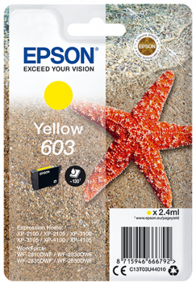 EPSON cartridge T03U4 yellow (hvzdice)