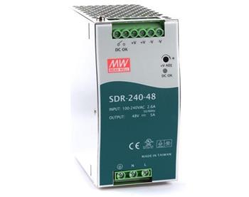MEAN WELL SDR-240-48 Spnan zdroj na DIN litu, 240W, 48V