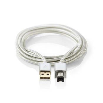 Nedis CCTB60100AL20 - USB 2.0 kabel | A Zstrka - B Zstrka | 2 m | Hlink