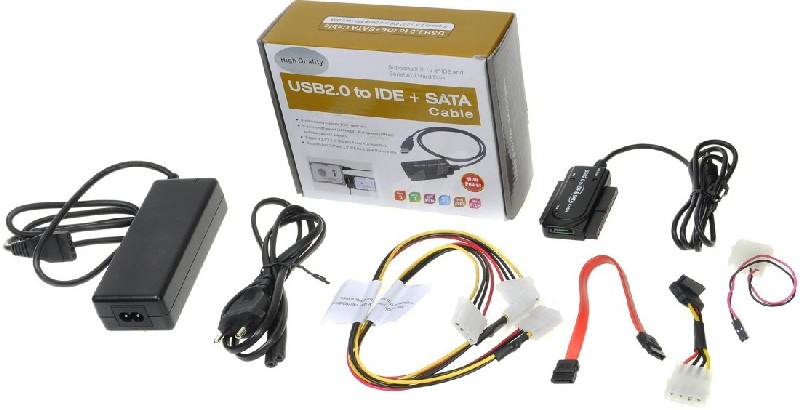 PremiumCord USB 2.0 - IDE + SATA adapter s kabelem a pdavnm zdrojem