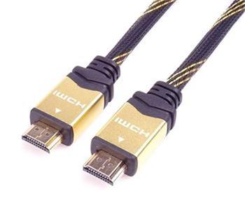 PremiumCord HDMI 2.0 High Speed + Ethernet kabel HQ, zlacen konektory, 1m