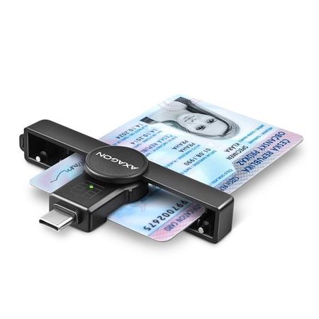 AXAGON CRE-SMP1C USB-C SMART CARD POCKETREADER TEKA (eObanka)