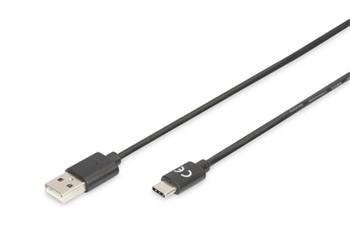 Digitus Pipojovac kabel USB C na A 1,0 m, 3A, 480 MB, verze 2.0