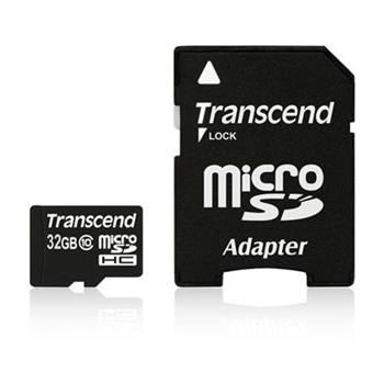 Transcend 32GB microSDHC (Class 10) pamov karta (s adaptrem)