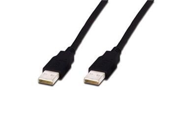 Digitus USB kabel A/samec na A/samec, ern, AWG28, M, 1,8m
