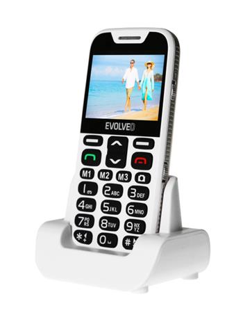 EVOLVEO EasyPhone XD, mobiln telefon pro seniory s nabjecm stojnkem (bl barva)