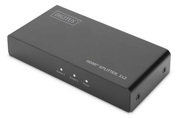 Digitus 4K HDMI Rozboova, 1x2, 4K2K, UHD / 60Hz EDID, HDR a downscaling na Full HD, HDCP, ern