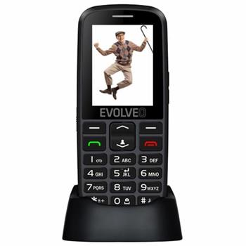 EVOLVEO EasyPhone EG, mobiln telefon pro seniory s nabjecm stojnkem (ern barva)