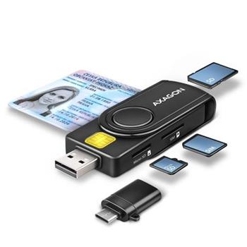 AXAGON CRE-SMP2A USB-A 4-SLOT SMART CARD POCKETREADER TEKA (eObanka)