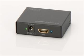 Digitus 4K HDMI Rozboova 1x2,, podporuje audio, DSD audio, HD Audio, ern
