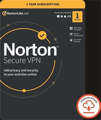 NORTON SECURE VPN 1 uivatel na 1 zazen na 1 rok