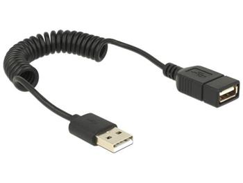 Delock kabel USB 2.0, prodluovac, samec/samice, kroucen kabel