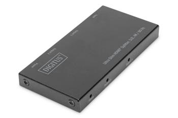 Digitus Ultra tenk HDMI Rozboova, 1x2, 4K / 60Hz HDR, HDCP 2.2, 18 Gbps, Micro USB napjeno