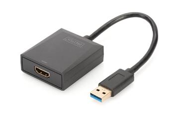 Digitus Adaptr USB 3.0 na HDMI, vstup 1080p USB, vstup HDMI