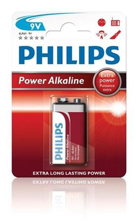 Philips baterie 9V PowerLife, alkalick - 1ks