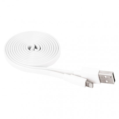 Nabjac a dtov kbel USB-A 2.0 / Lightning MFi, 1 m, biely 