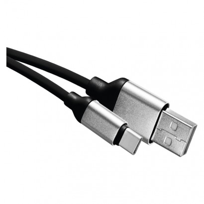 Nabjac a dtov kbel USB-A 2.0 / USB-C 2.0, 1 m, ierny 