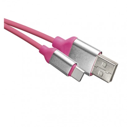 Nabjac a dtov kbel USB-A 2.0 / USB-C 2.0, 1 m, ruov 