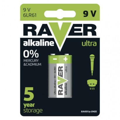 Alkalick batria RAVER 6LF22 (9V) 