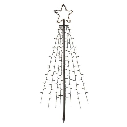LED vianon strom kovov, 180 cm, vonkaj aj vntorn, studen biela, asova 