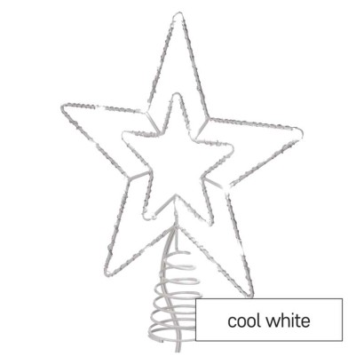 Standard LED spojov. viano. hviezda, 28,5 cm, vonkaj. aj vntor., studen biela 