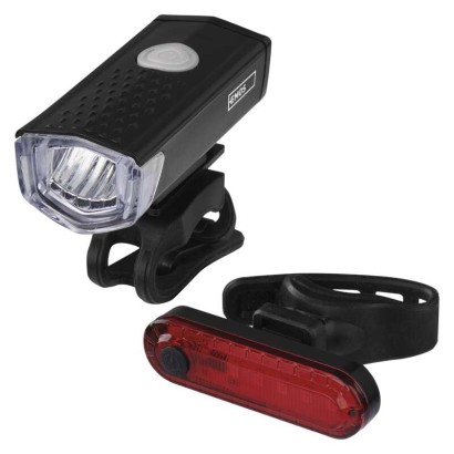 LED predn + zadn nabjacie svietidlo na bicykel P3923, 90 lm 