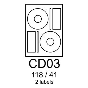 etikety RAYFILM CD03 118/41 univerzlne biele R0100CD03A (100 list./A4)