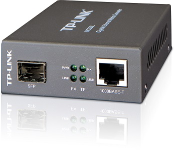 Gigabitov optick konvertor TP-LINK MC220L 1000Mbps RJ45 to 1000Mbps SFP slot, 0,55 km multi-mode/ 10km single-mode