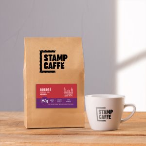 Kva Stamp Caff - Bogot; Odrodov kva - Kolumbia zrnkov 100% Arabica 250g