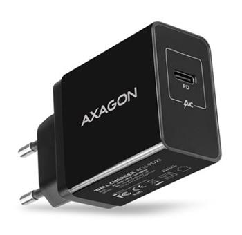 univerzlna USB nabjaka Axagon ACU-PD22, 1x USB Typ C, 22W max. 3A, ierna