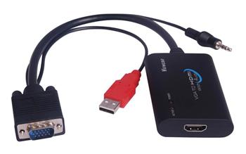PremiumCord VGA+audio elektronick konvertor na rozhran HDMI
