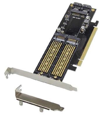ProXtend karta adaptru PCIe X16 mSATA & M.2 NGFF SATA