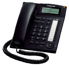 Panasonic KX-TS880FXB - jednolinkov telefon, ern
