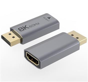 PremiumCord adaptr DisplayPort - HDMI, 8K@60Hz, 4K@144Hz Male/Female, pozlacen konektory