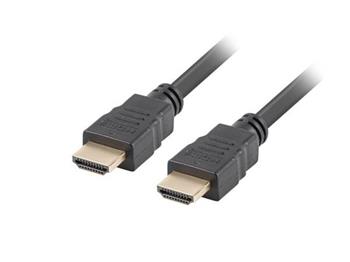 LANBERG High Speed HDMI 1.4 + Ethernet kabel, 4K@30Hz, CCS, M/M, dlka 1m, ern, zlacen konektory