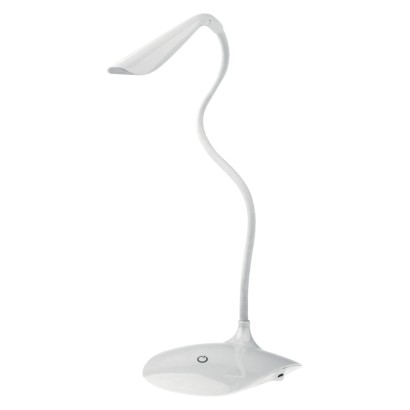 LED stoln lampa D08 s USB, biela 