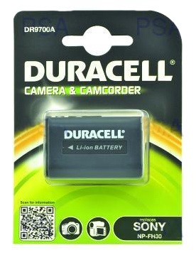 DURACELL Baterie - DR9700A pro Sony NP-FH30, ern, 650 mAh, 7.4V