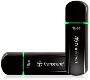 Transcend 16GB JetFlash 600, USB 2.0 flash disk, MLC, erno/zelen, LED indikace, vysokorychlostn, 32MB/s R, 12MB/s W