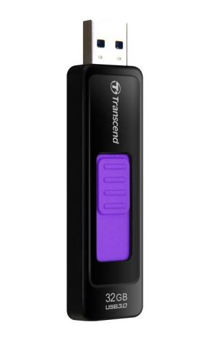 Transcend 32GB JetFlash 760, USB 3.0 flash disk, LED indikace, erno/fialov