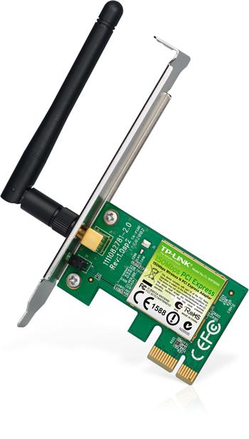 Wireless PCI Express N TP-LINK TL-WN781ND 150Mbps Adapter, 802.11n/g/b, odnmaten antna 