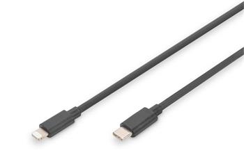 DIGITUS Pruinov kabel USB - C na Lightnig MFI C94 TPU USB 2.0, PD20W Max. 1m