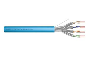 DIGITUS Instalan kabel CAT 6A U-FTP, 500 MHz Eca (EN 50575), AWG 23/1, buben 305 m, simplex, barva modr
